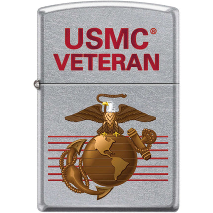 Zippo Windproof Pocket Lighter - USMC Street Chrome Metal | XC377 ,