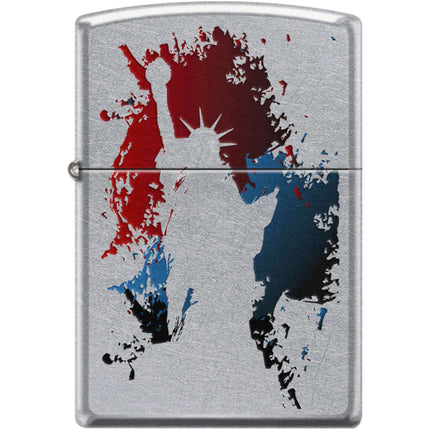 Zippo Windproof Pocket Lighter - Grunge Statue Design Street Chrome Metal | XC397 ,