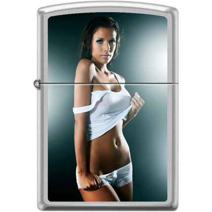 Zippo Windproof Pocket Lighter - Second Place Satin Chrome Metal | XC417 ,