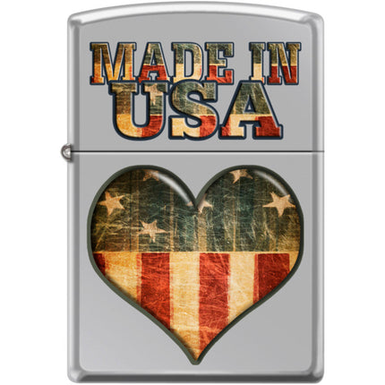 Zippo Windproof Pocket Lighter - Made In USA High Polish Chrome Metal | XC445 ,