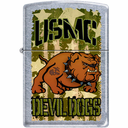 Zippo Windproof Pocket Lighter - Usmc Street Chrome Metal | XC455 ,