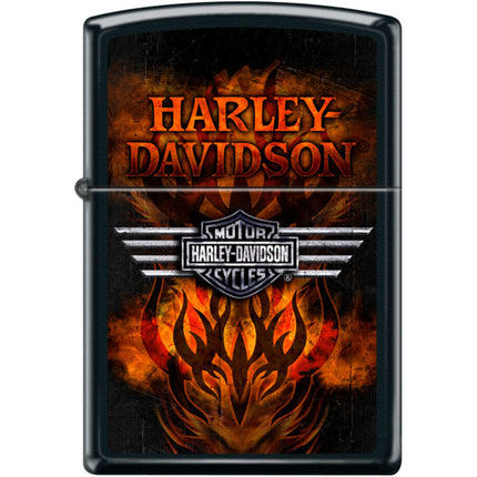 Zippo Windproof Pocket Lighter - Harley Davidson Black Matte Metal | XC460 ,