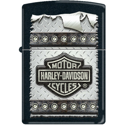 Zippo Windproof Pocket Lighter - Harley Davidson Black Matte Metal | XC465 ,