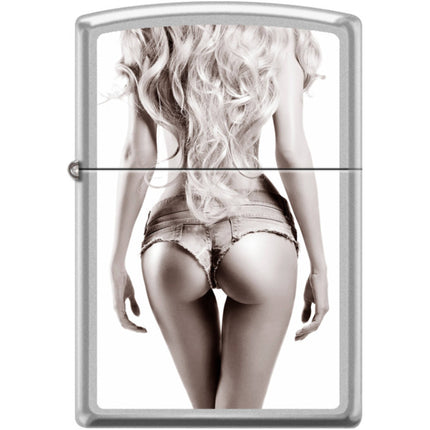 Zippo Windproof Pocket Lighter - Sexy Blonde Satin Chrome Metal | XC505 ,