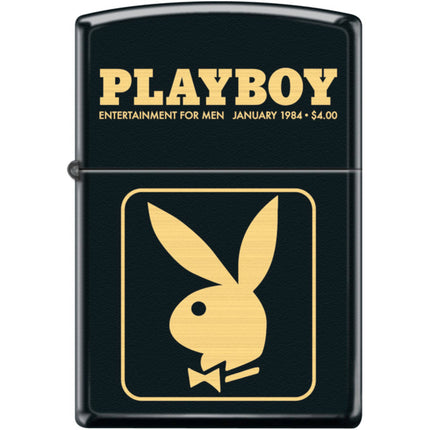 Zippo Windproof Pocket Lighter - Playboy January 1984 Black Matte Metal | XC525 ,
