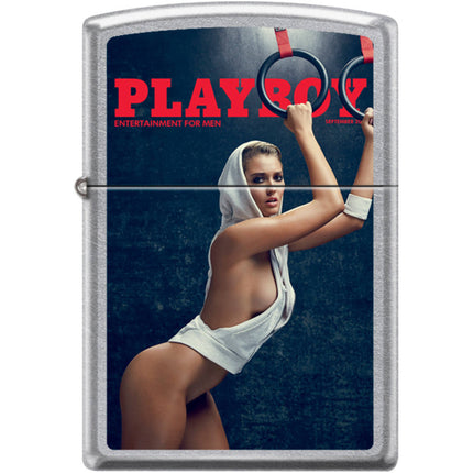 Zippo Windproof Pocket Lighter - Playboy Street Chrome Metal | XC528 ,