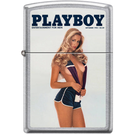 Zippo Windproof Pocket Lighter - Playboy September 1982 Street Chrome Metal | XC536 ,
