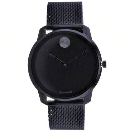 Movado Men's Watch - Bold Quartz Shiny Black Dial Stainless Steel Bracelet | 3601338 ,