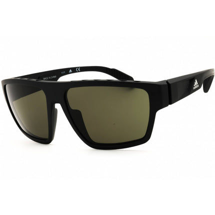 Adidas Men's Sunglasses - Matte Black Rectangular Shape Full Rim Frame | SP0008 02N ,