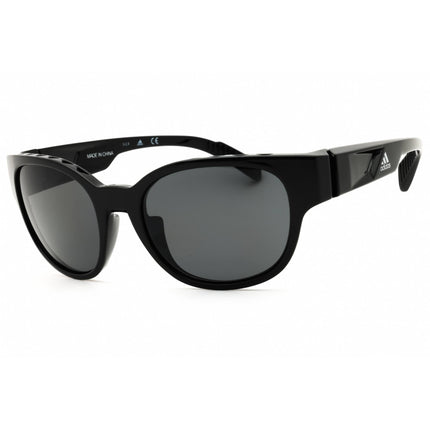 Adidas Women's Sunglasses - Shiny Black Sport Wraparound Full Rim Frame | SP0009 01D ,
