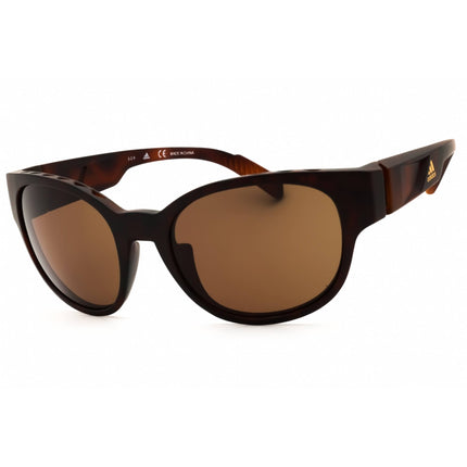Adidas Unisex Sunglasses - Dark Havana Sport Wraparound Full Rim Frame | SP0009 52E ,
