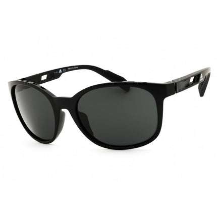Adidas Unisex Sunglasses - Shiny Black Sport Wraparound Full Rim Frame | SP0011 01A ,