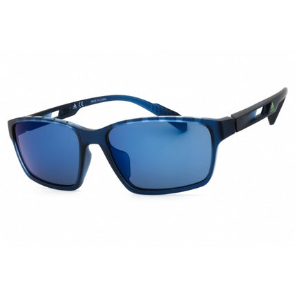 Adidas Men's Sunglasses - Matte Blue Injected Propionate Full Rim Frame | SP0024 91V ,