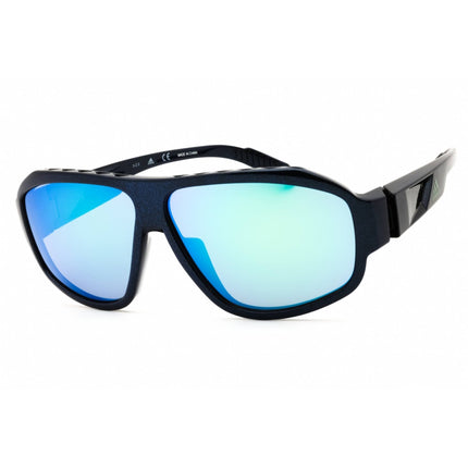 Adidas Men's Sunglasses - Blue Sport Wraparound Shape Full Rim Frame | SP0025 92N ,