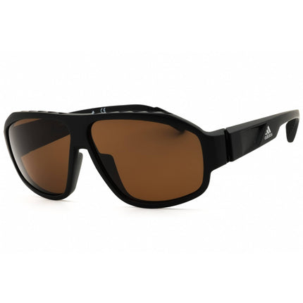 Adidas Unisex Sunglasses - Matte Black Sport Wraparound Full Rim Frame | SP0025 02H ,