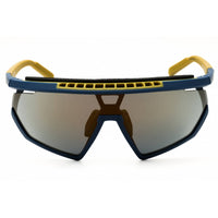 Adidas Men's Sunglasses - Blue/Yellow Shield Shape Half Rim Frame | SP0029-H 92G ,
