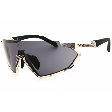 Adidas Men's Sunglasses - Beige/Black Injected Propionate Shield Frame | SP0041 59A ,