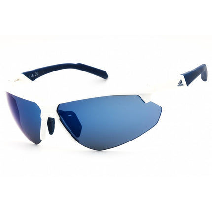 Adidas Men's Sunglasses - White/Blue Injected Propionate Half Rim Frame | SP0042 24X ,