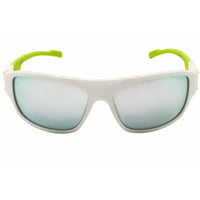 Adidas Men's Sunglasses - White/Green Sport Wraparound Full Rim Frame | SP0045 24C ,