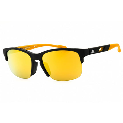 Adidas Men's Sunglasses - Matte Black Sport Wraparound Half Rim Frame | SP0048 02G ,