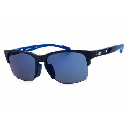 Adidas Men's Sunglasses - Matte Blue Injected Propionate Half Rim Frame | SP0048 91X ,