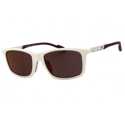 Adidas Men's Sunglasses - White/Red Injected Propionate Full Rim Frame | SP0052 24L ,