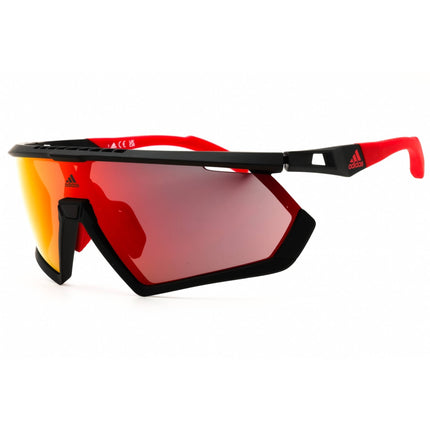 Adidas Men's Sunglasses - Matte Black Sport Wraparound Half Rim Frame | SP0054 02U ,
