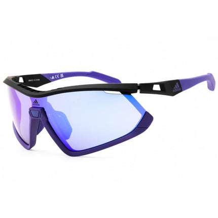 Adidas Men's Sunglasses - Black/Purple Sport Wraparound Half Rim Frame | SP0055 05Z ,
