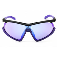 Adidas Men's Sunglasses - Black/Purple Sport Wraparound Half Rim Frame | SP0055 05Z ,