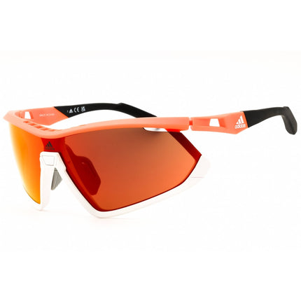 Adidas Men's Sunglasses - White/Orange/Black Injected Propionate Frame | SP0055 21L ,