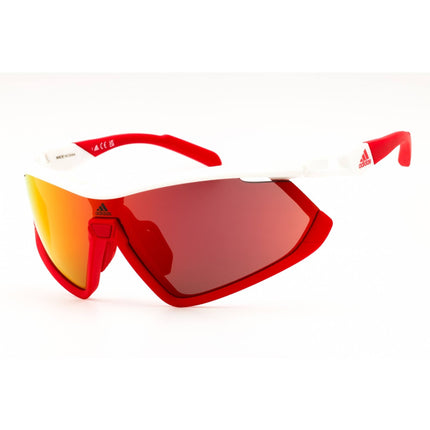 Adidas Men's Sunglasses - White/Red Injected Propionate Half Rim Frame | SP0055 24L ,