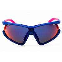 Adidas Women's Sunglasses - Matte Blue Sport Wraparound Half Rim Frame | SP0055 91Z ,