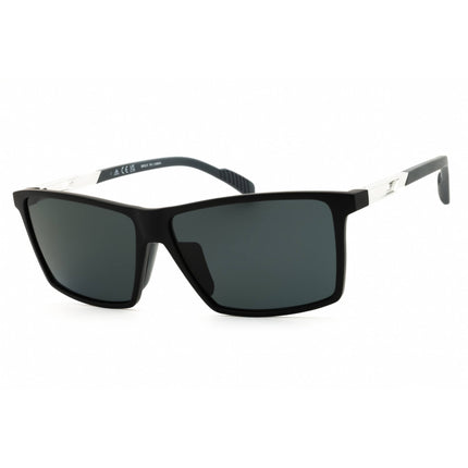 Adidas Men's Sunglasses - Matte Black Rectangular Shape Full Rim Frame | SP0058 02D ,