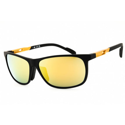 Adidas Men's Sunglasses - Matte Black Rectangular Shape Full Rim Frame | SP0061 02G ,