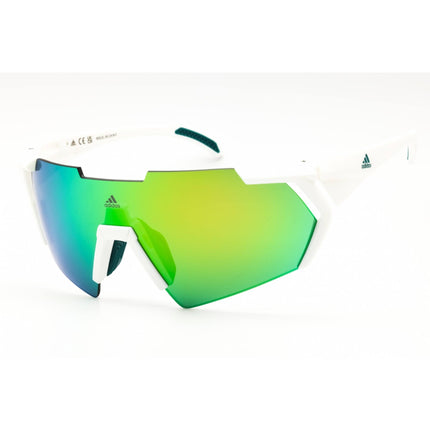 Adidas Unisex Sunglasses - White Sport Wraparound Shape Rimless Frame | SP0064 24N ,