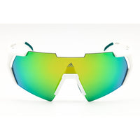 Adidas Unisex Sunglasses - White Sport Wraparound Shape Rimless Frame | SP0064 24N ,