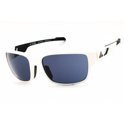 Adidas Men's Sunglasses - White/Black Sport Wraparound Full Rim Frame | SP0069 24A ,