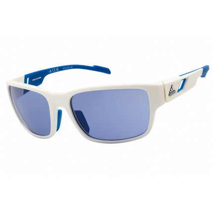 Adidas Men's Sunglasses - White/Blue Injected Propionate Full Rim Frame | SP0069 24V ,