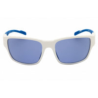 Adidas Men's Sunglasses - White/Blue Injected Propionate Full Rim Frame | SP0069 24V ,
