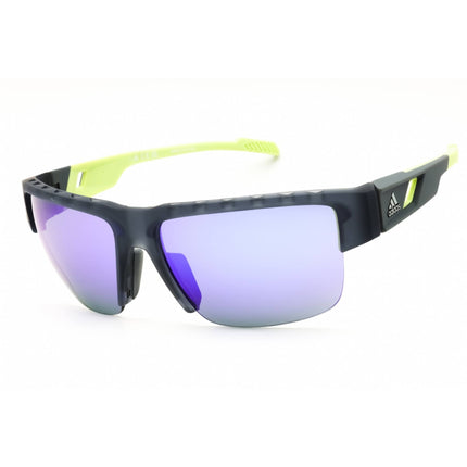 Adidas Unisex Sunglasses - Grey/Green Sport Wraparound Half Rim Frame | SP0070 20Z ,