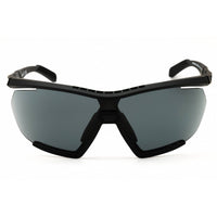 Adidas Men's Sunglasses - Matte Black Sport Wraparound Half Rim Frame | SP0072 02A ,