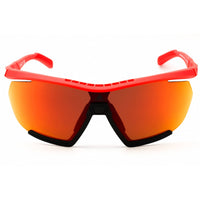 Adidas Unisex Sunglasses - Matte Red Injected Propionate Half Rim Frame | SP0072 67L ,