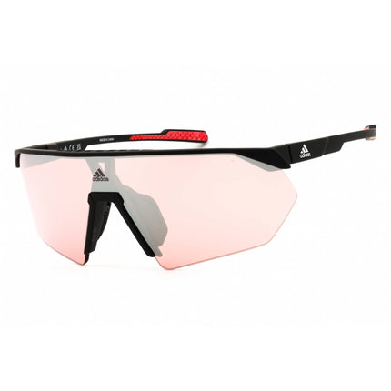 Adidas Men's Sunglasses - Matte Black Sport Wraparound Half Rim Frame | SP0076 02E ,