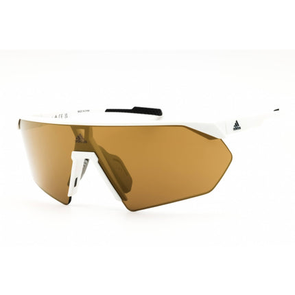 Adidas Men's Sunglasses - White Sport Wraparound Shape Half Rim Frame | SP0076 21G ,