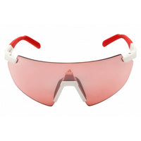 Adidas Unisex Sunglasses - White Sport Wraparound Shape Half Rim Frame | SP0077 21L ,