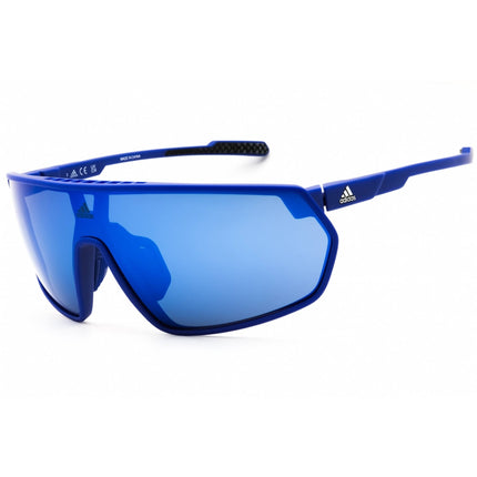 Adidas Unisex Sunglasses - Matte Blue Sport Wraparound Full Rim Frame | SP0089 91Q ,