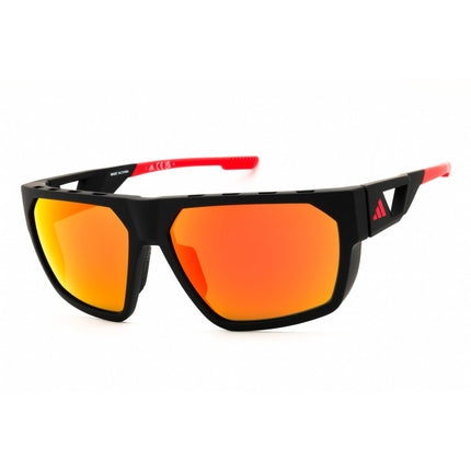 Adidas Unisex Sunglasses - Matte Black Sport Wraparound Full Rim Frame | SP0097 02L ,