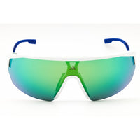 Adidas Unisex Sunglasses - White Sport Wraparound Shape Half Rim Frame | SP0099 21Q ,