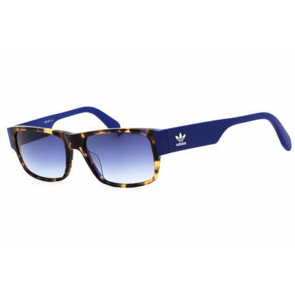 Adidas Men's Sunglasses - Coloured Havana Rectangular Full Rim Frame | OR0007 55W ,