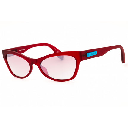 Adidas Women's Sunglasses - Matte Red Injected Propionate Cat Eye Frame | OR0010 67G ,